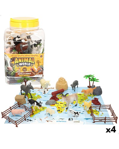 Set med lantbruksdjur Colorbaby Plast 14 x 10 x 5 cm (4 antal)