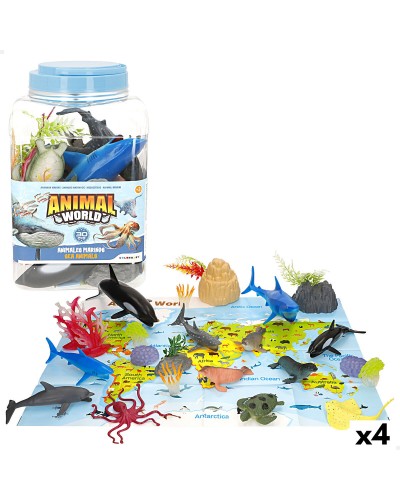 Figurines d'animaux Colorbaby Plastique 23 X 10 X 7 CM (4 Unités)