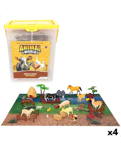 Set Animali della Fattoria Colorbaby Plastica 16 x 12 x 4 cm (4 Unità)