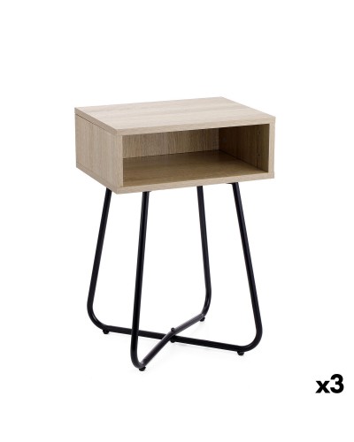 Side table MobleKit Brown Black 40 x 34 x 60 cm (3 Units)