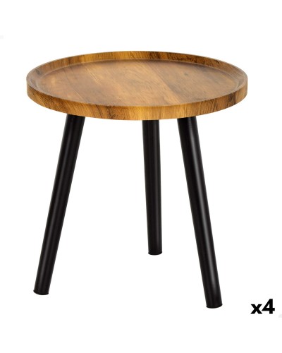 Side table Max Home Black 38 x 37 x 38 cm (4 Units)