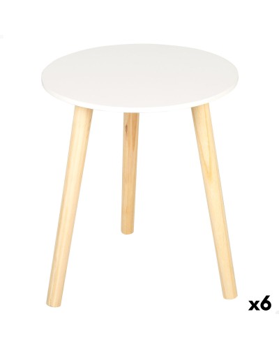 Side table Max Home White 35 x 40 x 35 cm (6 Units)