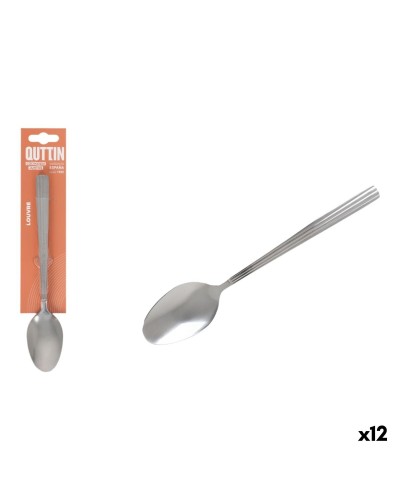 Set di Cucchiai Quttin Louvre Argentato 2 mm 20,4 x 3,8 cm 3 Pezzi (12 Unità)