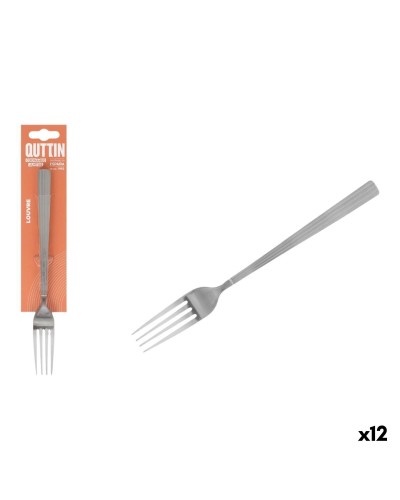 Gaffelset Quttin LOUVRE Silvrig 2 mm 21 x 2,4 cm 3 Delar (12 antal)