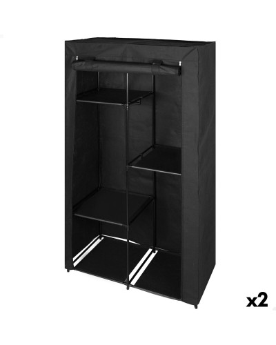 Wardrobe Max Home Black 88 X 167 X 45 CM 2 Units