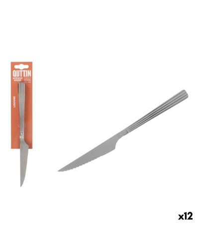 Knife Set Quttin LOUVRE Silver 23,6 x 2 cm 2 Pieces (12 Units)