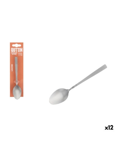 Dessert spoon set Quttin LOUVRE Silver 1,5 mm 14,8 x 3,2 cm 6 Pieces (12 Units)