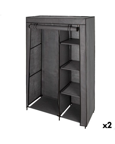 Armario ropero Max Home Gris oscuro 105 X 160 X 44 CM 2 Unidades