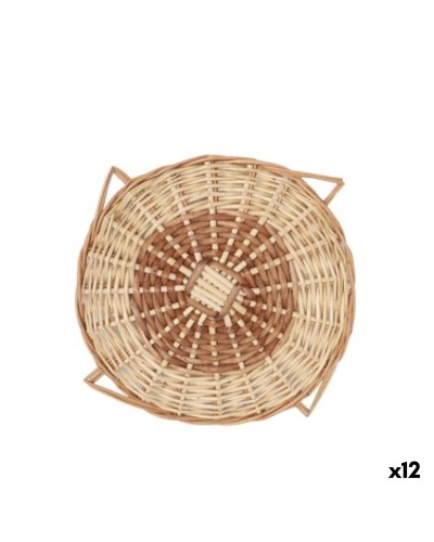 Table Mat Privilege Brown wicker Ø 30 cm (12 Units)
