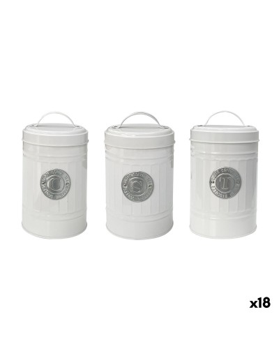 Tin Quttin Wit Zilverkleurig Metaal (18 Stuks)