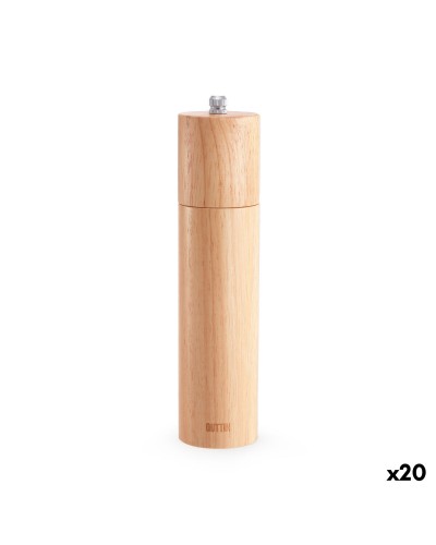 Moulin à poivre Quttin Bois 5 x 5 x 20,5 cm (20 Unités)