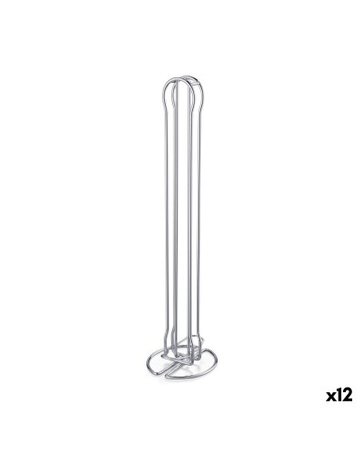 Organizer für Kaffeekapseln Quttin Silberfarben Eisen 10 x 9 x 37,5 cm (12 Stück)
