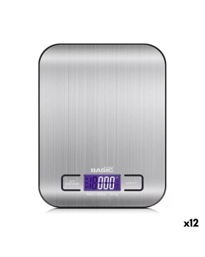 Digital Kitchen Scale Basic Home Silver 10 kg (12 Units)