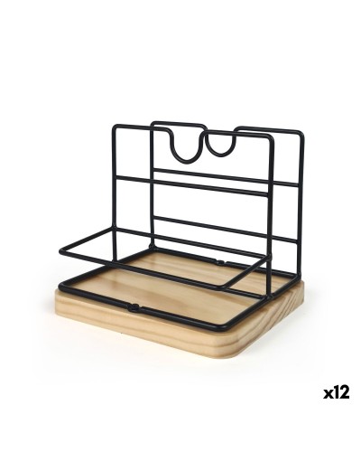 Organiserare My Bar Brun Svart Trä Metall 15 x 13 x 14 cm (12 antal)