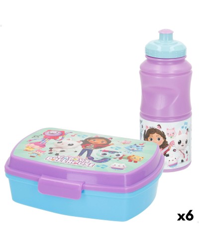 Lunchbox with Accessories Gabby's Dollhouse Plastic 380 ml 17 x 5,5 x 13,5 cm (6 Units)