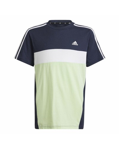 Camiseta de Manga Corta Infantil Adidas 3 Bnadas 9-10 Años Azul