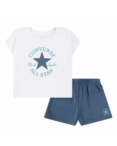 Conjunto Deportivo para Niños Converse Cnvgboxy Tee Azul Blanco