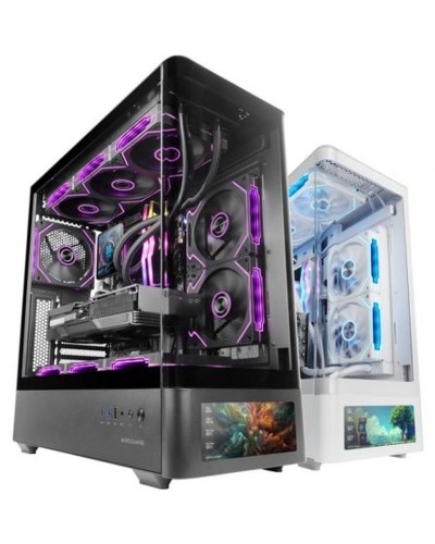 Case computer desktop ATX Mars Gaming MCLCDPRO Nero