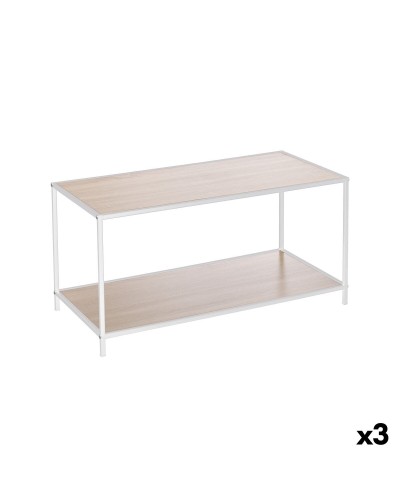 Sidobord MobleKit Vit Brun 78 x 38 x 38 cm Trä (3 antal)