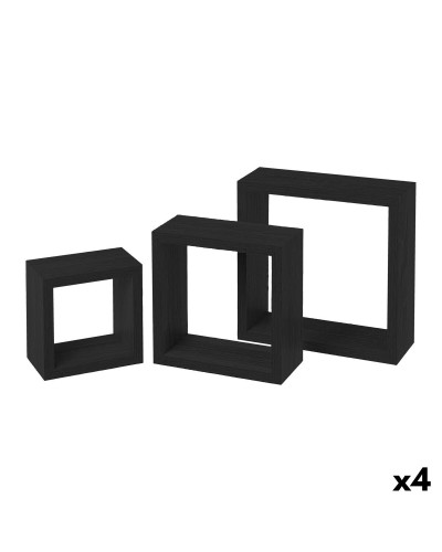 Regale MobleKit Schwarz 3 Stücke (4 Stück)