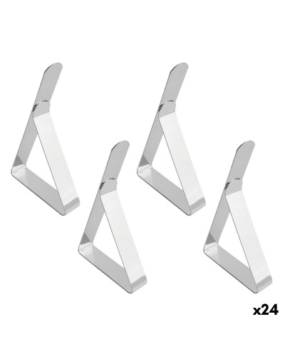Tafelkleedclip My Bar Zilverkleurig 7,4 x 4,5 x 1,2 cm 4 Onderdelen (24 Stuks)