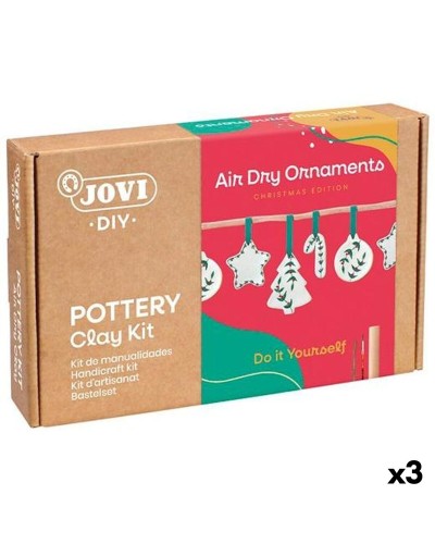 Craft Set Jovi AIR DRY ORNAMENTS XMAS Multicolour (3 Units)