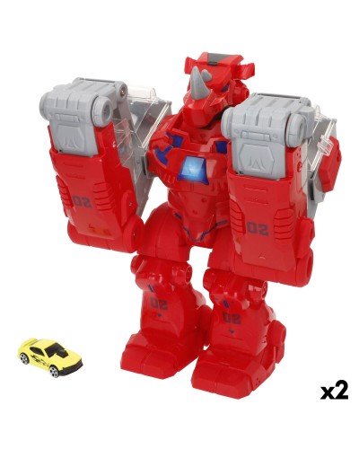 Transformeerbare Super Robot Licht Geluid 24 X 28 X 16 CM 2 Stuks