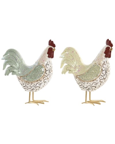 Figura Decorativa Home ESPRIT Verde Gallo (2 Unidades)