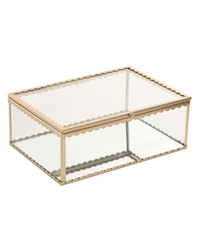 Jewelry box Home ESPRIT Golden Metal Crystal