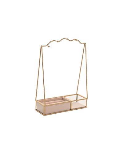 Boîte à bijoux Home ESPRIT Beige Doré Métal