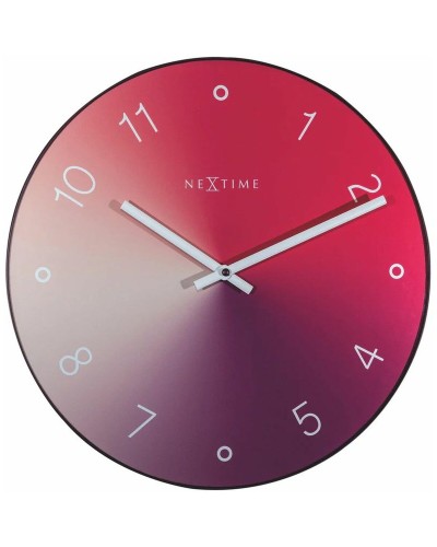 Horloge Murale Nextime 40 cm, Noir et Cuivre, Design Moderne, pour Salon ou Chambre à Coucher.
