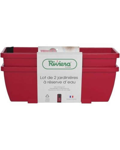 Kruka Riss RIV1687434768649 Röd Plast Rektangulär (2 antal)