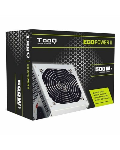 Fonte di Alimentazione TooQ TQEP-500S-INT ATX 500W Argentato