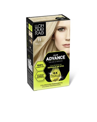 Permanent hårfäg Llongueras COLOR ADVANCE Nº 11-Rubio Natural Extra Claro