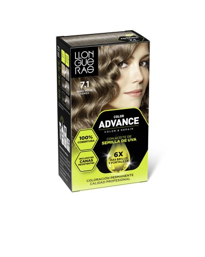 Permanent Colour Llongueras COLOR ADVANCE Nº 7,1-Rubio Ceniza