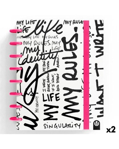 Notebook Carchivo INGENIOX EDIT MY LIFE Pink A5 80 Sheets (2 Units)