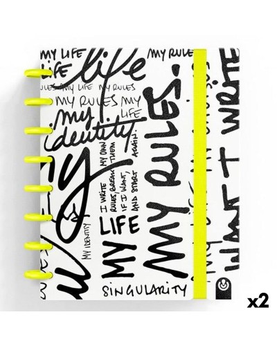 Notizbuch Carchivo INGENIOX EDIT MY LIFE Gelb A5 80 Blatt (2 Stück)