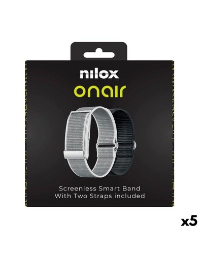 Aktivitetsarmband Nilox ONAIR Svart Silvrig (5 antal)