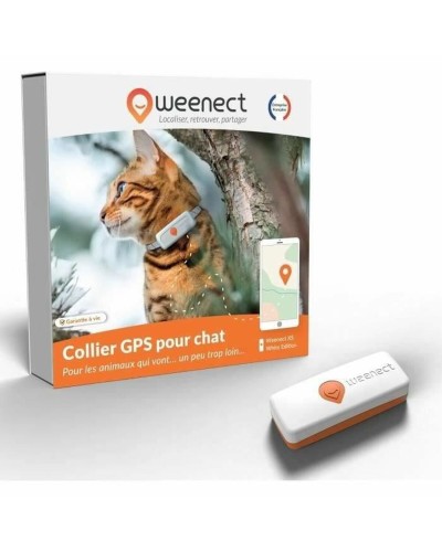 Weenect XS GPS : Localisateur Anti-Perte pour Chats, Blanc
