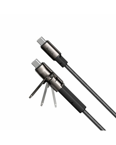 USB Cable KSIX Black 1 m