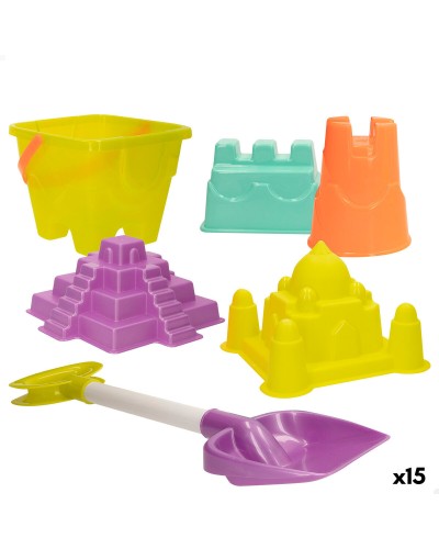 Strandspeelgoedset Colorbaby 15 x 12 x 15 cm (15 Stuks)