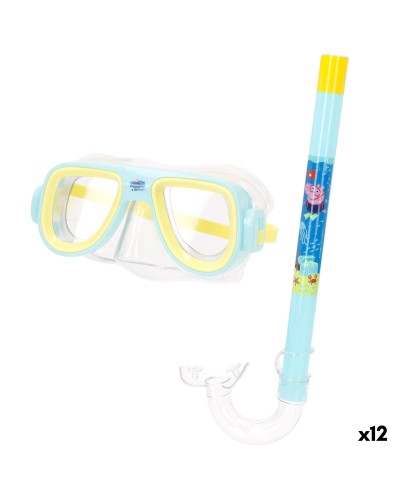 Masque de Plongée avec Tube pour Enfants Peppa Pig (12 Unités)