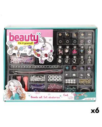 Kit om Armbanden en Kettingen te Maken Colorbaby 6,5 X 0,1 X 6,5 CM (6 Stuks)