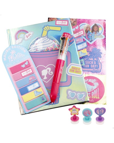 Dagboek met Accessoires Barbie 15 x 1 x 20 cm Multicolour