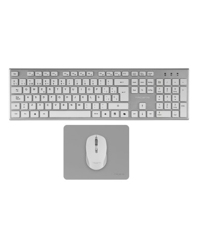Keyboard and Mouse Tacens 6ZENITHWES White Spanish Qwerty (3 Units)