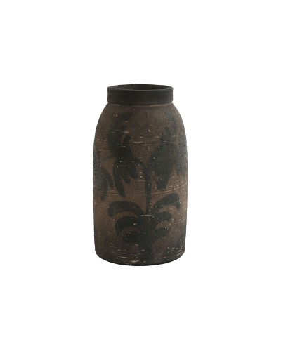 Vase Home ESPRIT Marron Terre cuite Oriental 19,5 x 19,5 x 35,5 cm
