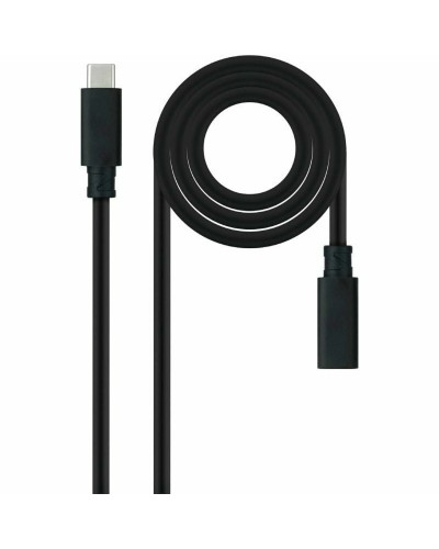 USB-Kabel NANOCABLE USB 3.2 GEN2x2 100W C/M-H Schwarz