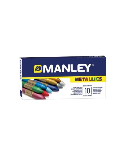 Coloured crayons Manley Multicolour (10 Units)