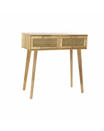 Consola DKD Home Decor Caucho Ratán (80.5 x 30 x 78 cm)