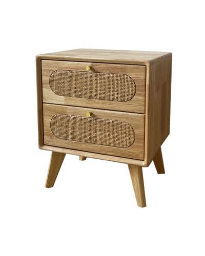 Nattduksbord DKD Home Decor Naturell Metall Gummi 40 x 30 x 48 cm